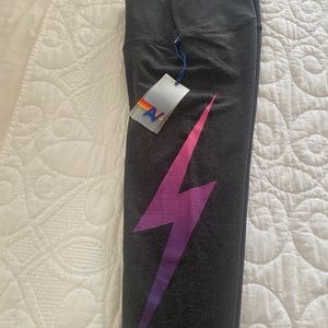 AVIATOR NATION High rise charcoal leggings - Small - NWT